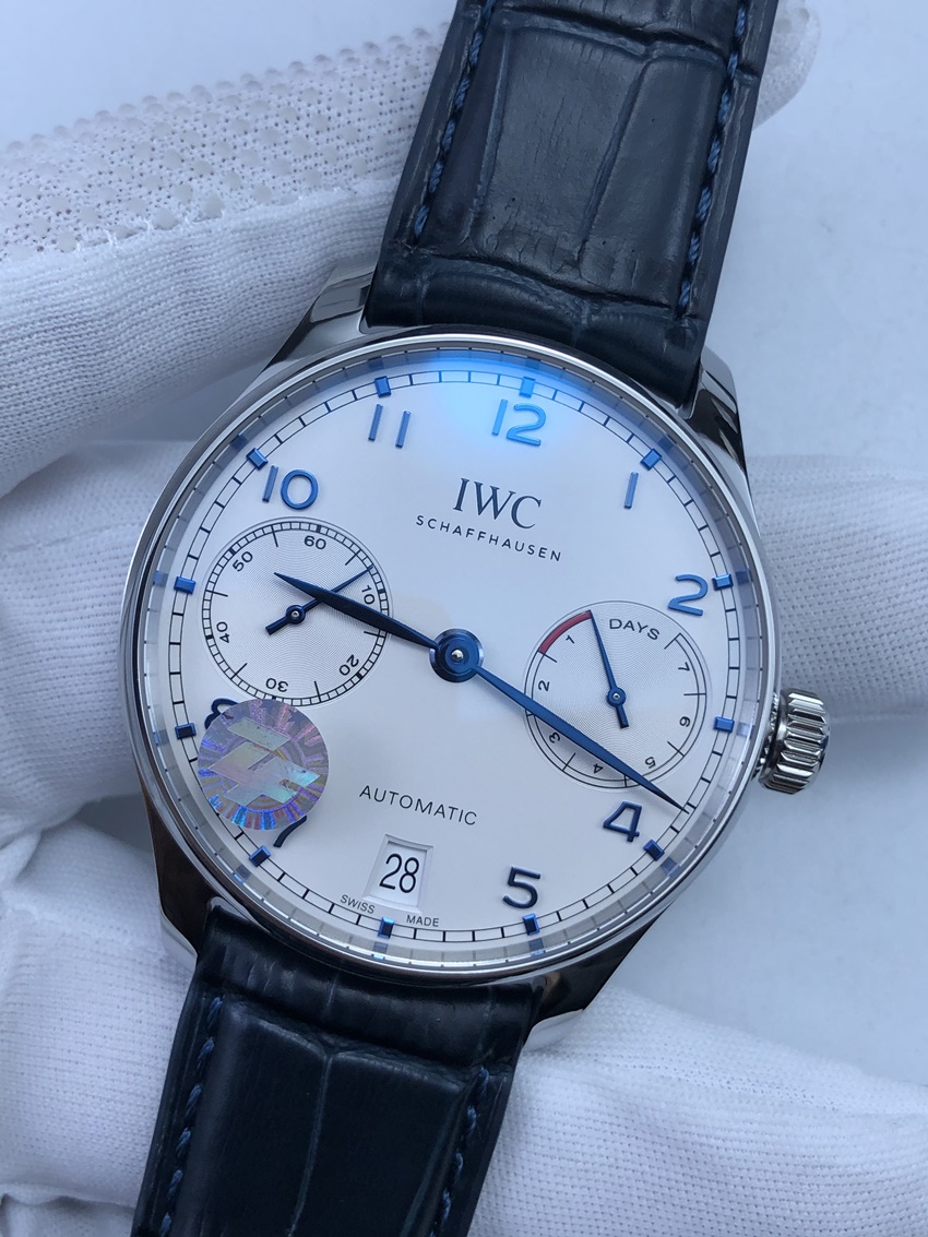 (국내도착! 당일배송) NO.12/ZF공장 IWC 포르투기즈 부엉이 화이트다이얼 블루핸즈