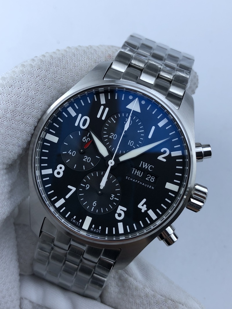 (준비완료/특급배송)NO.1112/ ZF공장 IWC 377710 파일럿 크로노 블랙다이얼