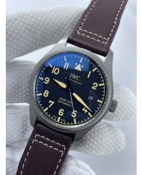 (준비완료/특급배송)NO.1252/V7공장 IWC 마크18 티타늄 블랙다이얼 가죽