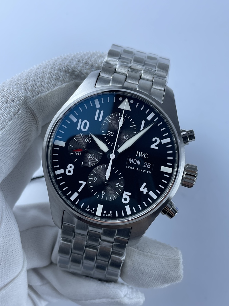 (준비완료/특급배송)NO.2121/ ZF공장 IWC 377710 파일럿 크로노 블랙다이얼