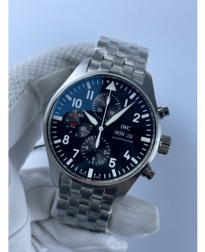 (준비완료/특급배송)NO.2121/ ZF공장 IWC 377710 파일럿 크로노 블랙다이얼